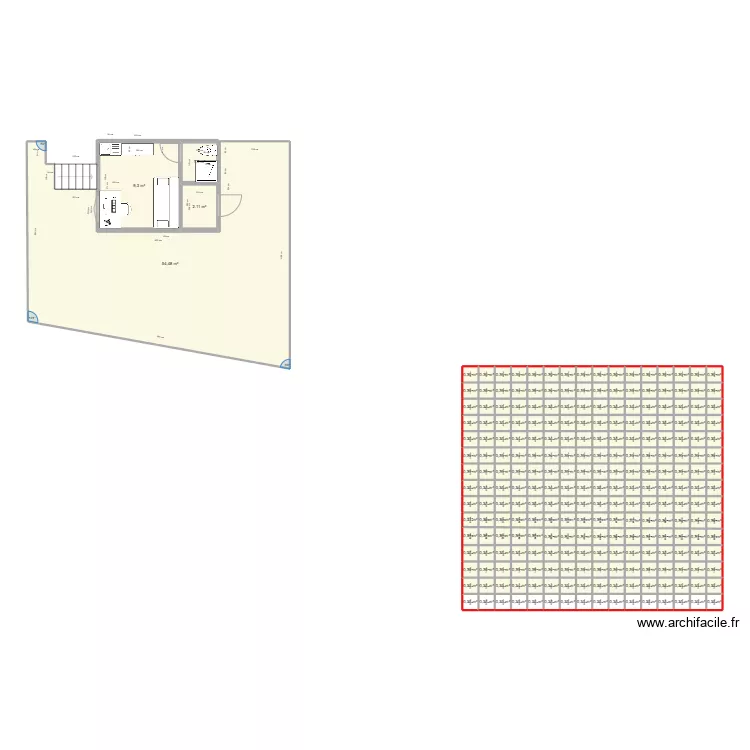 terrasse. Plan de 