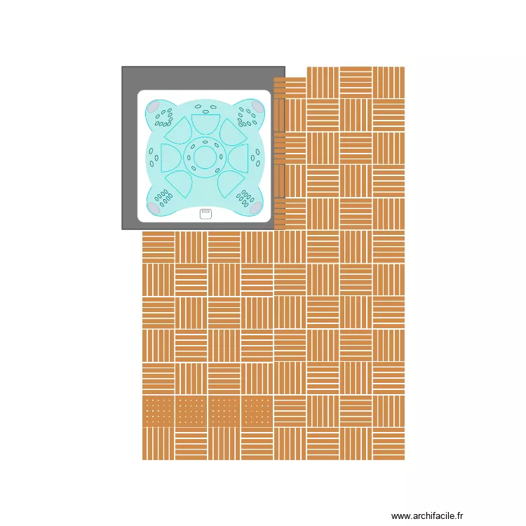 Projet ombrage jacuzzi. Plan de 
