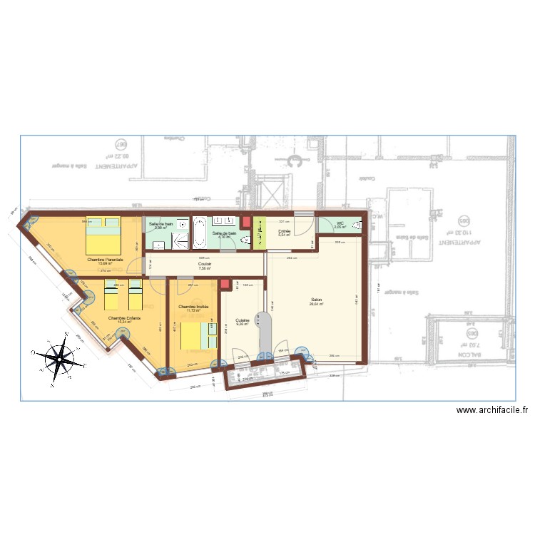 STRASSEN libre. Plan de 12 pièces et 105 m2