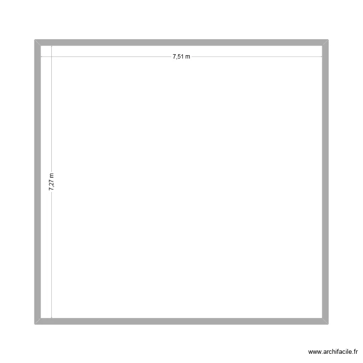 Etage. Plan de 1  et 55 m²