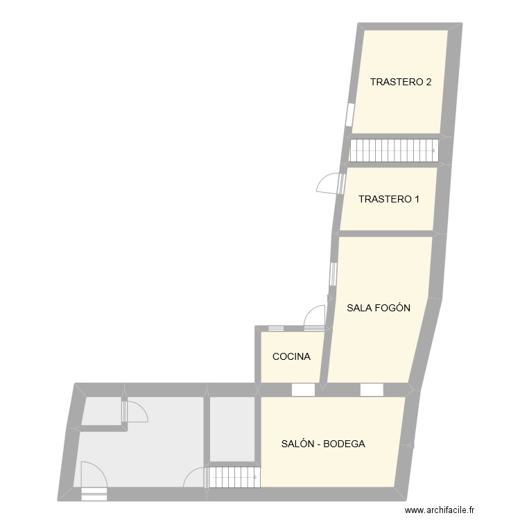 PEDRO IV BODEGA. Plan de 9 pièces et 90 m2