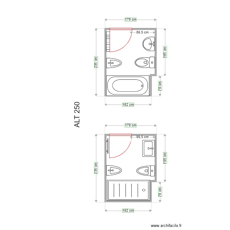 DANIEL. Plan de 2 pièces et 7 m2