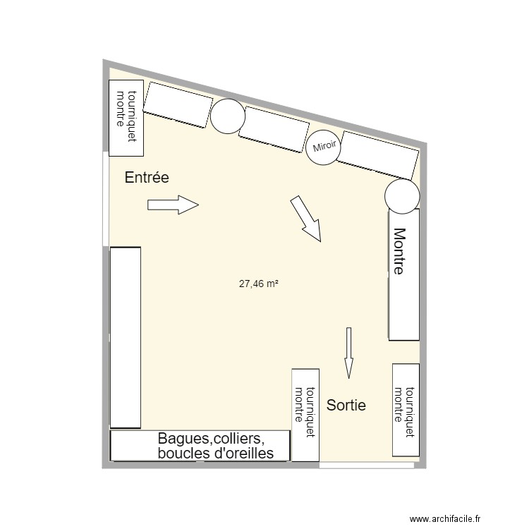 coup de foudre beaulieu. Plan de 1 pièce et 27 m2