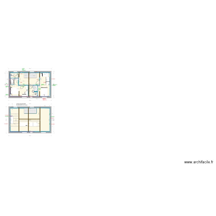 etage marzan v19 bis. Plan de 7 pièces et 160 m2