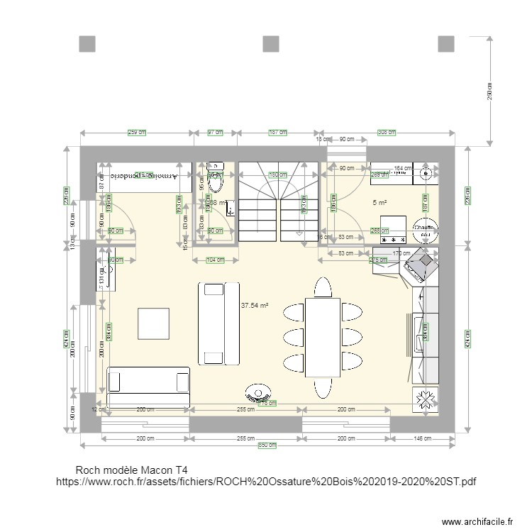 Roch Macon 850 x 650. Plan de 0 pièce et 0 m2