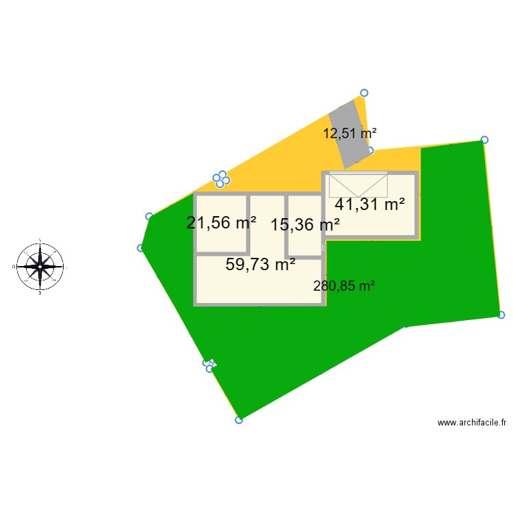 kkkk. Plan de 4 pièces et 138 m2