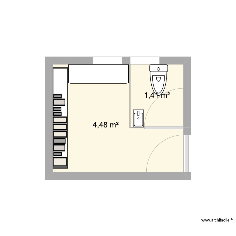 Folligny salon de musique 1er etage . Plan de 0 pièce et 0 m2
