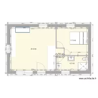 PLAN MAISON COTE FENETRE ET PLACO MUR