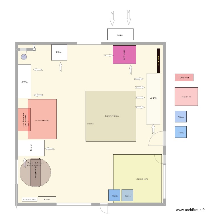 Projet implantation tri CE actuel. Plan de 0 pièce et 0 m2