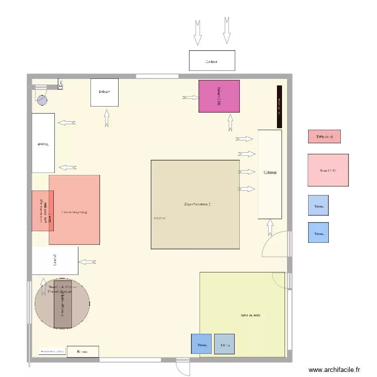 Projet implantation tri CE actuel. Plan de Projet implantation tri CE actuel. Plan de