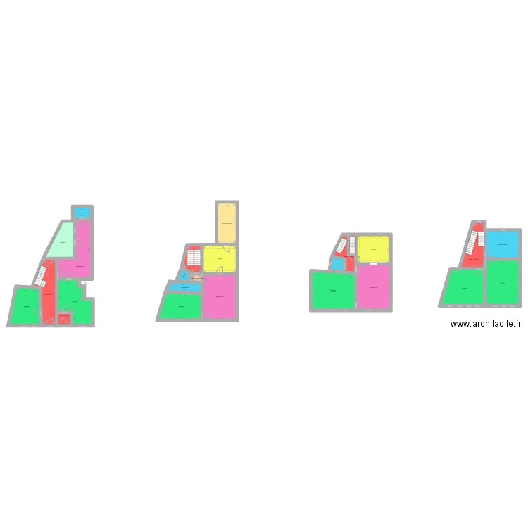 rez-de-chaussée coxalles. Plan de 24 pièces et 310 m2