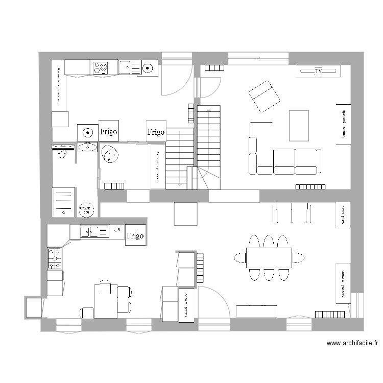 plan rdc aout 2018. Plan de 0 pièce et 0 m2