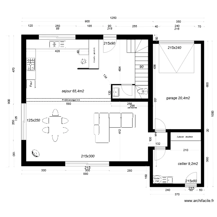 rez de chauss&eacute;e. Plan de 