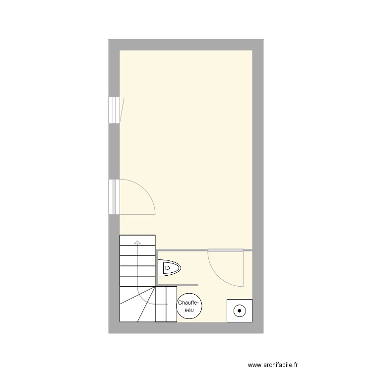 st jean de serre bas . Plan de 1 pièce et 18 m2