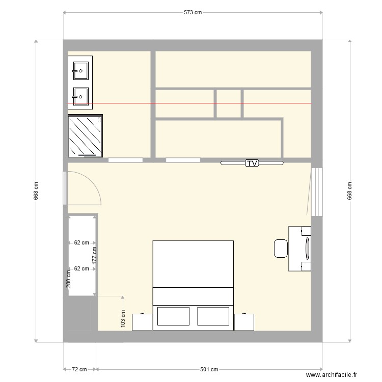 Placards Chambre Parents. Plan de 0 pièce et 0 m2