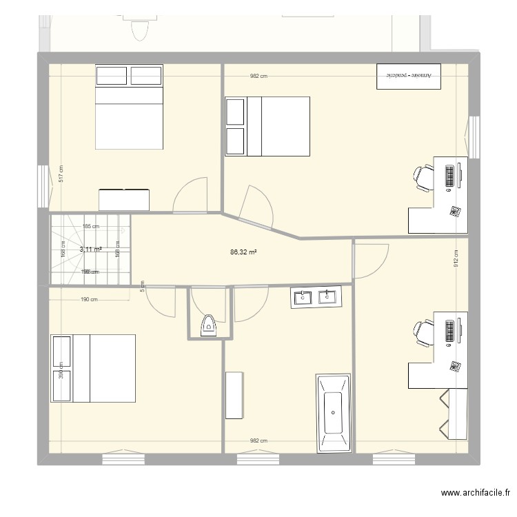 Maison Plus tard. Plan de 7 pièces et 217 m2