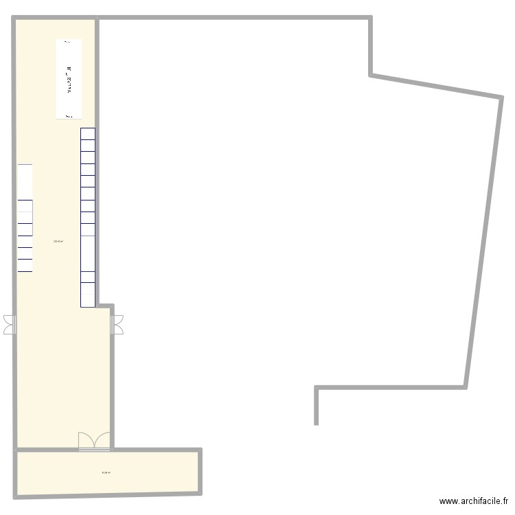 Distri. Plan de 2 pièces et 245 m2