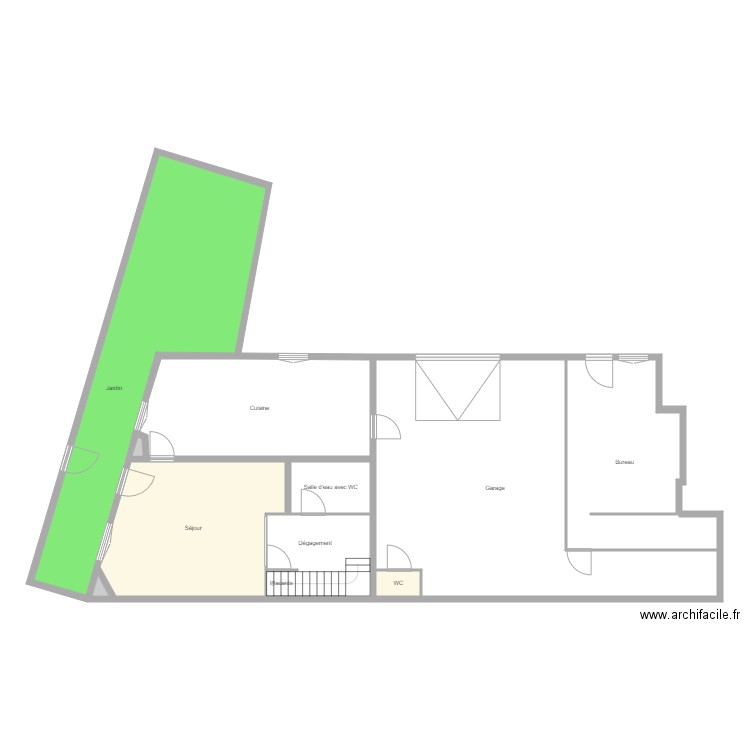 Choudar Niv 1 maison. Plan de 11 pièces et 180 m2