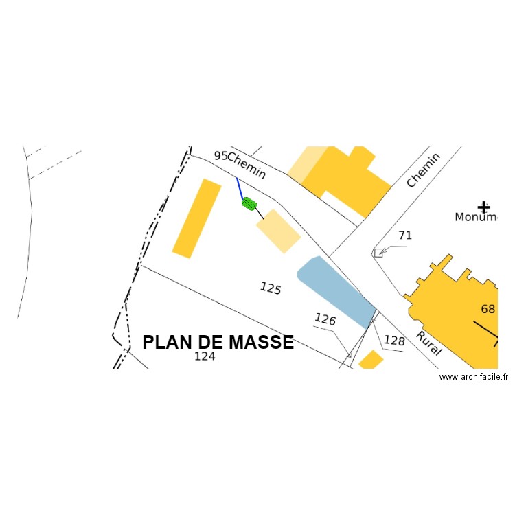Pillon. Plan de 0 pièce et 0 m2