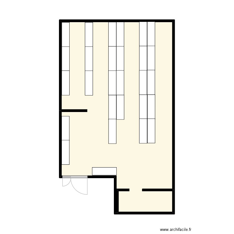 L01. Plan de 1 pièce et 44 m2
