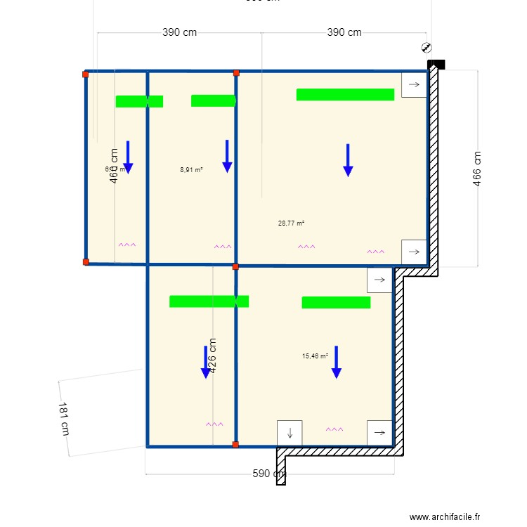 Isabel Nogueira V5_ Possible?. Plan de 4 pièces et 59 m2