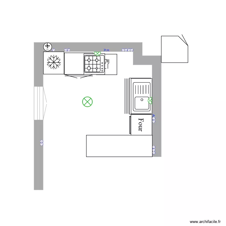 Cuisine st brice. Plan de 