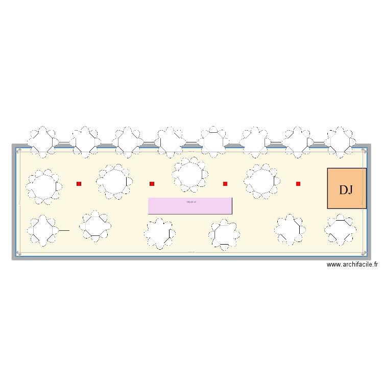 Mariage v1. Plan de 1 pièce et 193 m2