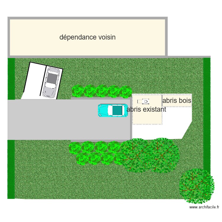 garage actuel. Plan de 0 pièce et 0 m2