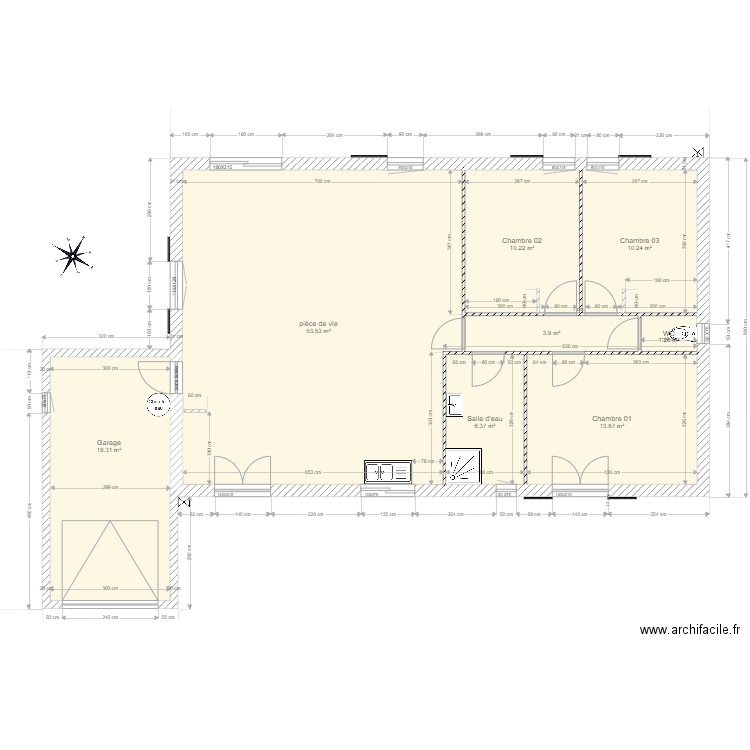 Maison Manon. Plan de 0 pièce et 0 m2