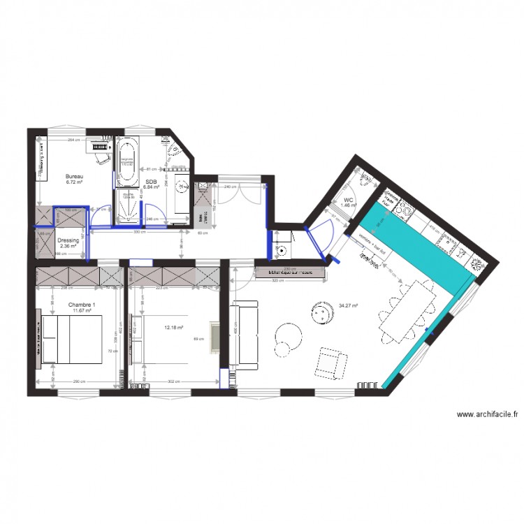 PLAN DUNKERQUE 13 version bar 3. Plan de 0 pièce et 0 m2