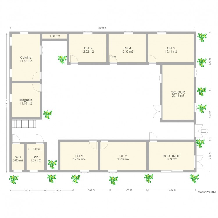 NEKED 1 RDC. Plan de 0 pièce et 0 m2