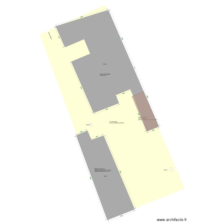 B23. Plan de 2 pièces et 256 m2