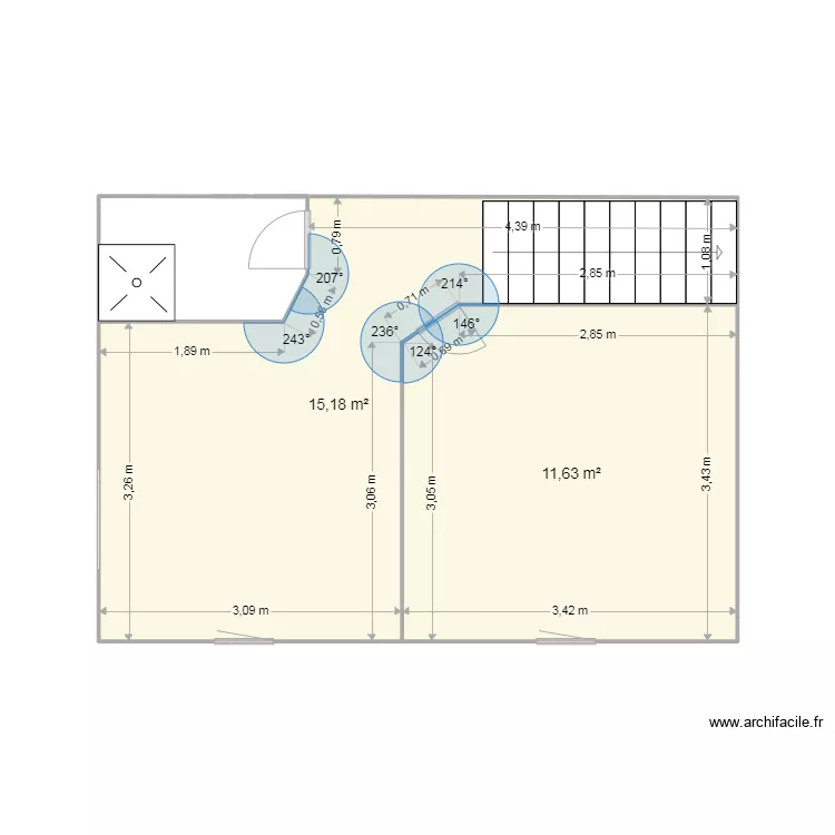BUREAU ETAGE CPA. Plan de 