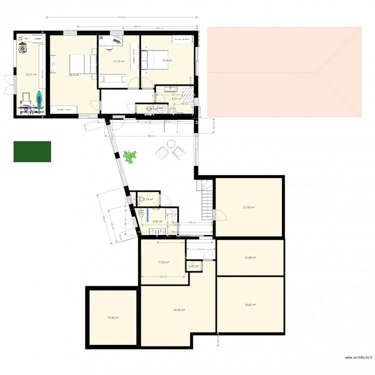 plan complet 1811 avant modif. Plan de 0 pièce et 0 m2