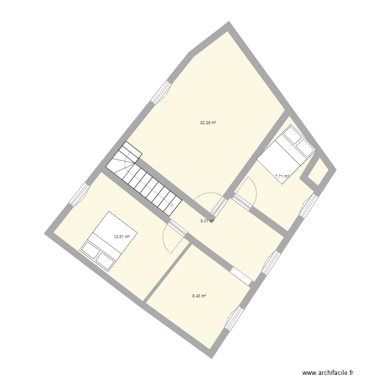 1er étage . Plan de 0 pièce et 0 m2