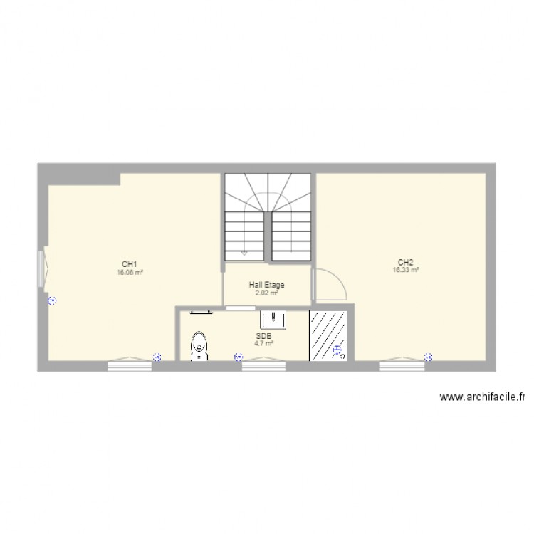 Plan GRUSON EPERNAY 1er Etage. Plan de 0 pièce et 0 m2