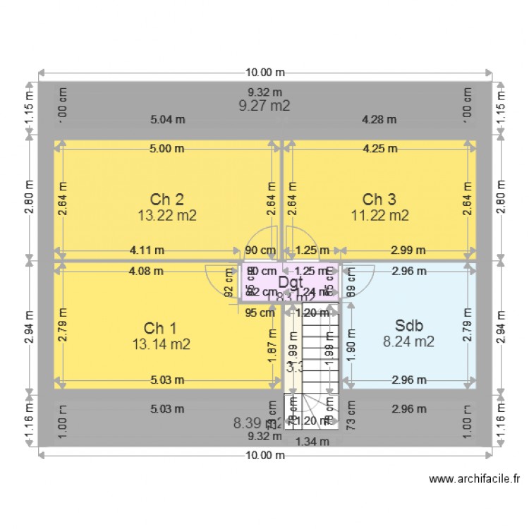 DELWALLE JUPON ETAGE. Plan de 0 pièce et 0 m2