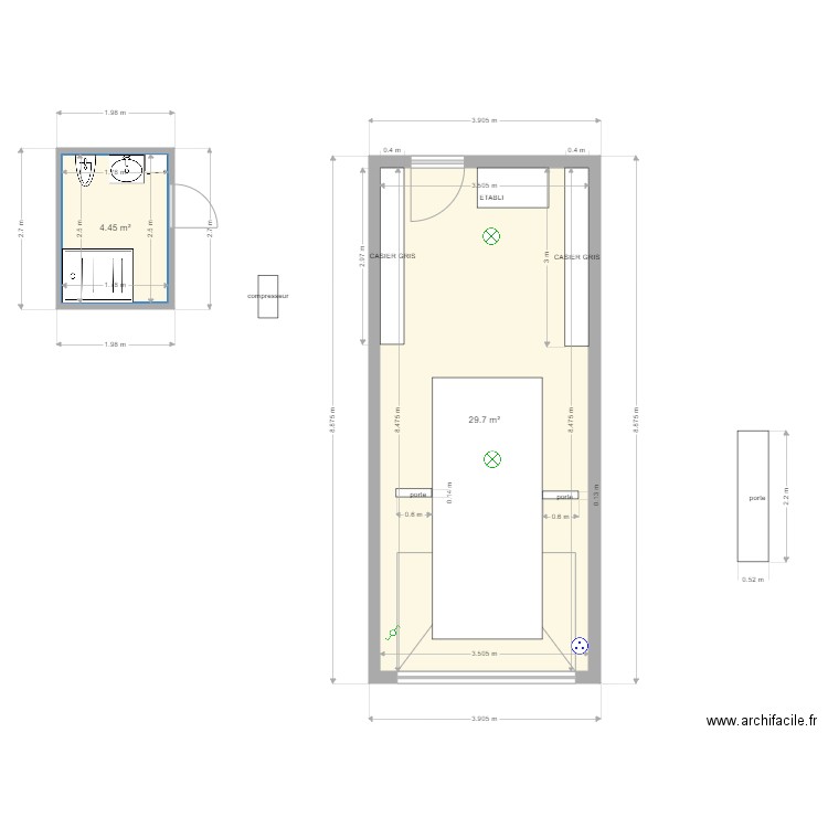 Garage. Plan de 0 pièce et 0 m2