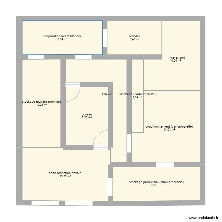 OTECI. Plan de 10 pièces et 86 m2