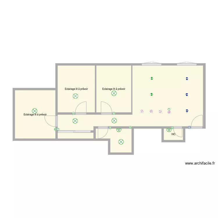 Cotation nouvelles pi&egrave;ces. Plan de 