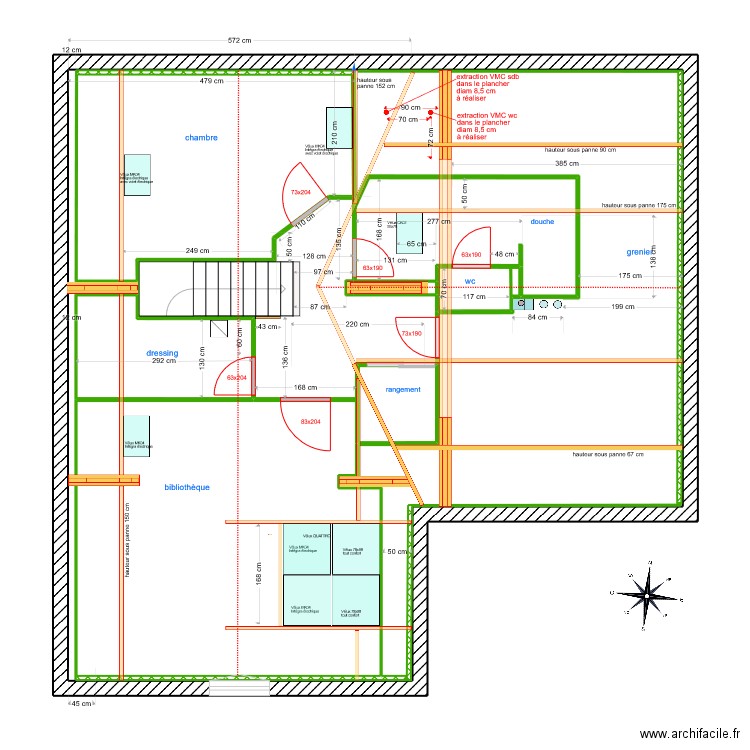 2021 03 projet 6. Plan de 6 pièces et 52 m2