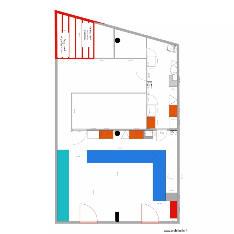 mezzanine papeterie 2502. Plan de 