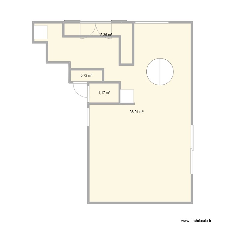 appart et cuisine de mme.munoz. Plan de 4 pièces et 40 m2