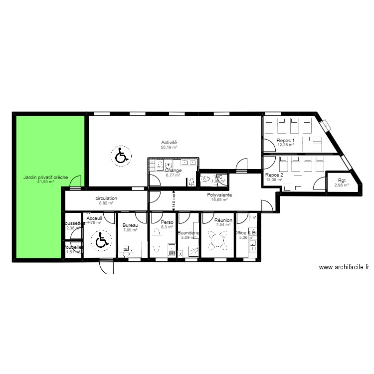 95 SARCELLES 106 Brossolette PROJET V ArL 030822 1. Plan de 17 pièces et 198 m2