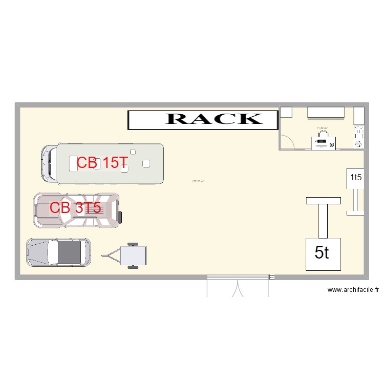 DEPOT 2. Plan de 2 pièces et 189 m2