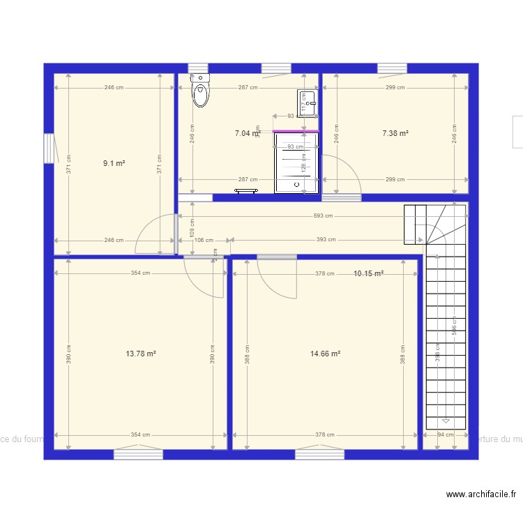 PARRAUD projet wc et bureau et entrée. Plan de 0 pièce et 0 m2