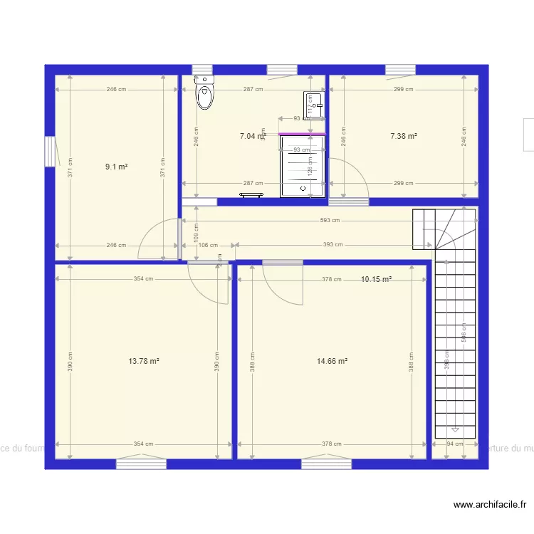 PARRAUD projet wc et bureau et entrée. Plan de PARRAUD projet wc et bureau et entrée. Plan de
