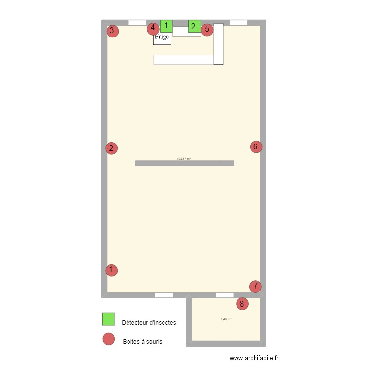 Usquare Salle. Plan de 0 pièce et 0 m2