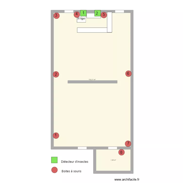 Usquare Salle. Plan de 