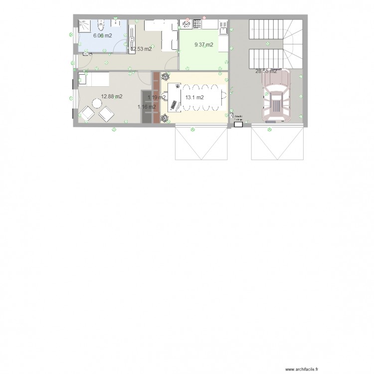 RDC . Plan de 0 pièce et 0 m2